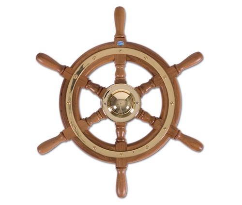 Stazo stuurwiel type 01 teak/messing