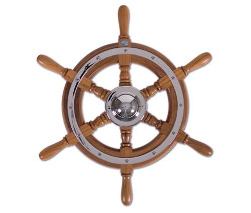 Stazo stuurwiel type 01 teak/chroom