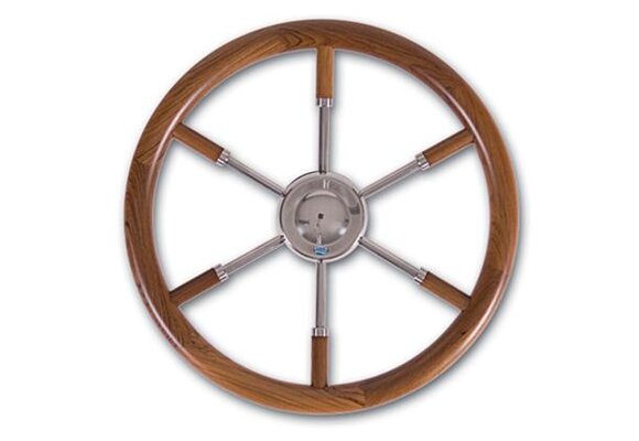 Stazo stuurwiel type 17 rvs/teak 45cm