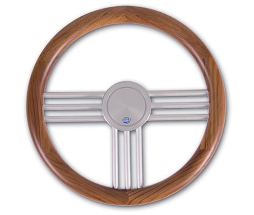 Stazo hoepelstuurwiel type 27 teak/aluminium 40cm