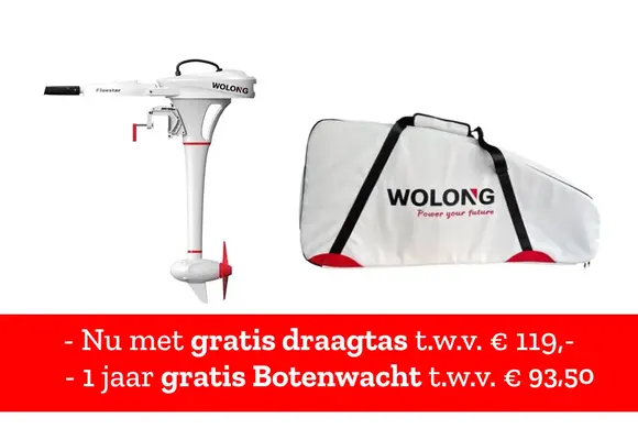 Wolong Elektrische buitenboord motor - Flowstar 1.5 langstaart