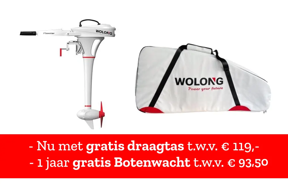 Wolong Elektrische buitenboord motor - Flowstar 1.5 langstaart
