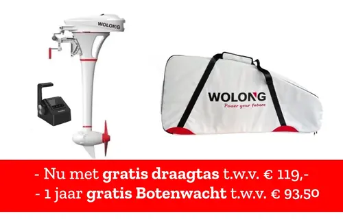 Wolong Elektrisch buitenboordmotor  - Flowstar 1.5 langstaart met afstandsbediening en accu
