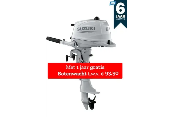 Suzuki buitenboordmotor 6pk - DF6A - Kortstaart - Wit
