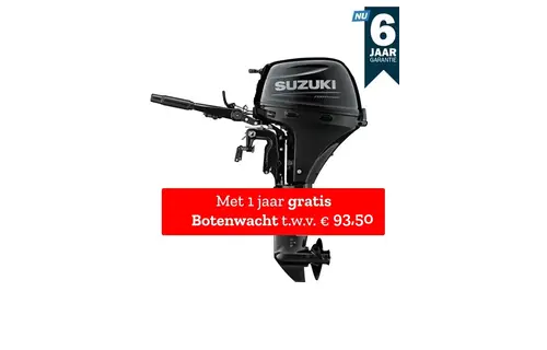 Suzuki buitenboordmotor 15 pk – DF15A - Langstaart – Zwart