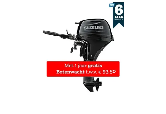 Suzuki buitenboordmotor 15 pk – DF15A - Langstaart – Zwart