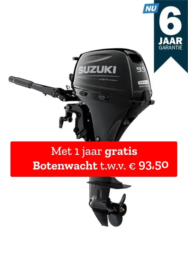 Suzuki buitenboordmotor 9.9 pk – DF9B - Langstaart – Zwart