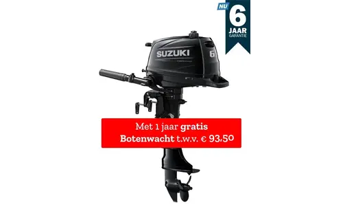 Suzuki buitenboordmotor 6pk - DF6A - Langstaart - Zwart