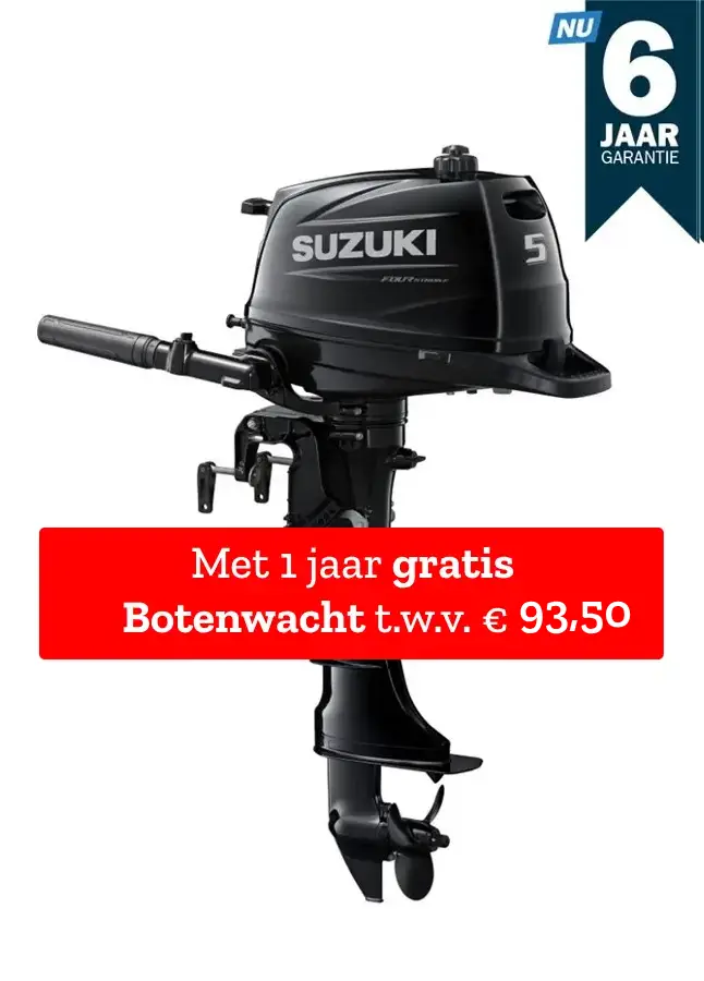Suzuki buitenboordmotor 5pk - DF5A - Kortstaart - Zwart