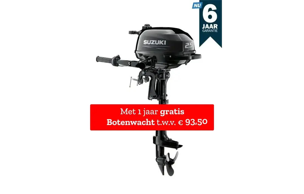 Suzuki  buitenboord motor 2.5pk - DF2.5 - Kortstaart - Zwart