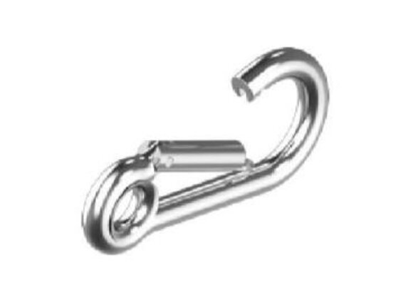 U-rope karabijnhaak met oog | RVS