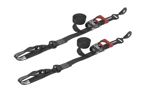 Speedstrap 38 mm Ratchet Tie-down, haak en lus, 300 cm, zwart, 2 st.