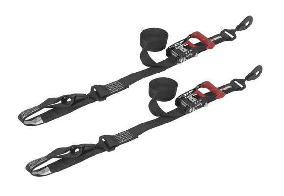 Speedstrap 38 mm Ratchet Tie-down, haak en lus, 300 cm, zwart, 2 st.