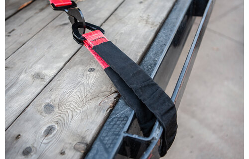 Speedstrap 50 mm Axle strap verlenging, D-ringen en hoes, 76 cm, zwart