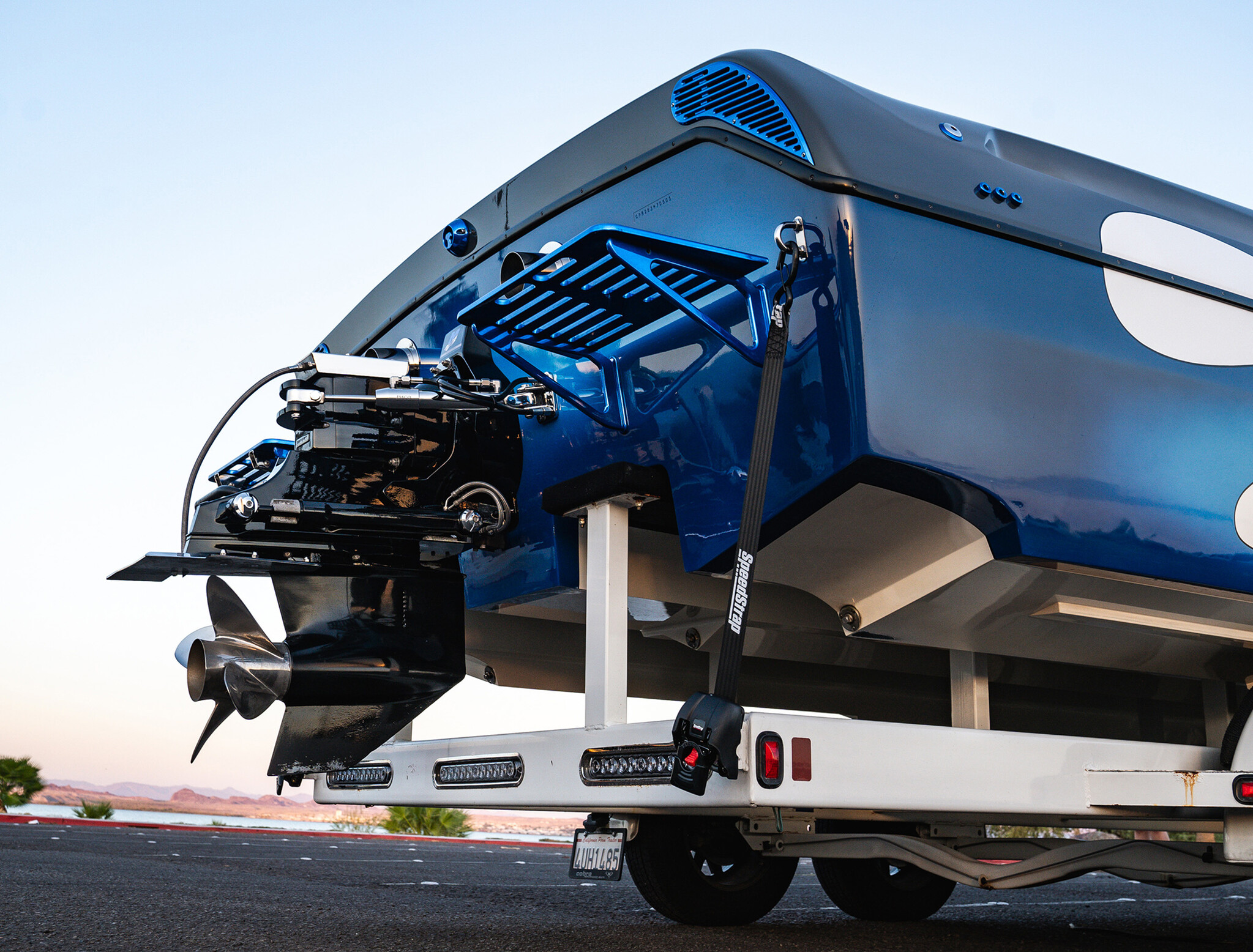 Speedstrap Tie-down automatisch oprolbare spanbanden, rvs ratel, 2 st.