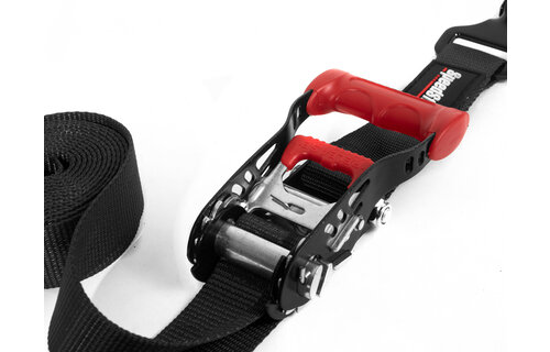 Speedstrap 38 mm Heavy Duty Kit, Ratchet Tie-down, haak en lus, 300 cm, zwart