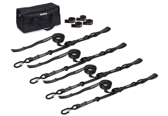 Speedstrap 25 mm Cam-Lock Kit, Tie-down, s-haken en lus, 300 cm, zwart