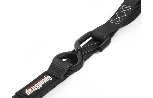 Speedstrap 25 mm Cam-Lock Tie-down, s-haken en lus, 300 cm, zwart, 2 st.
