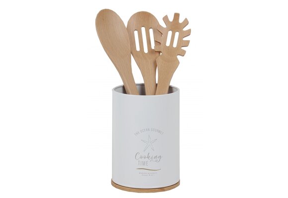 Menorca Keukengerei & houder Wit