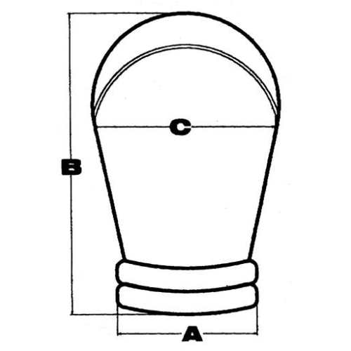 Allpa RVS Luchthapper ovaal  inclusief dekplaat