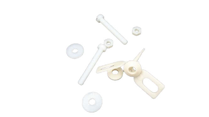 Montagebout en moer kunststof bril