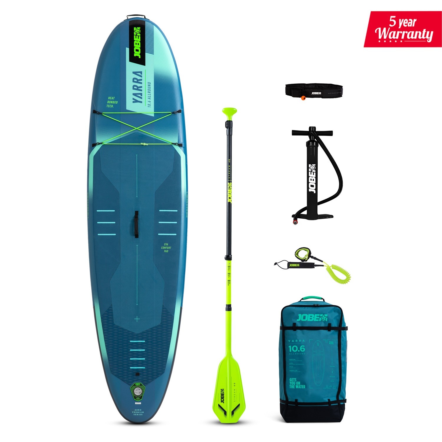 Jobe Aero Yarra SUP Board 10.6 Package Steel Blue