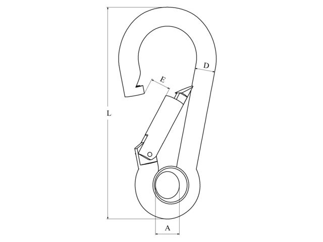 Talamex karabijnhaak met RVS oog