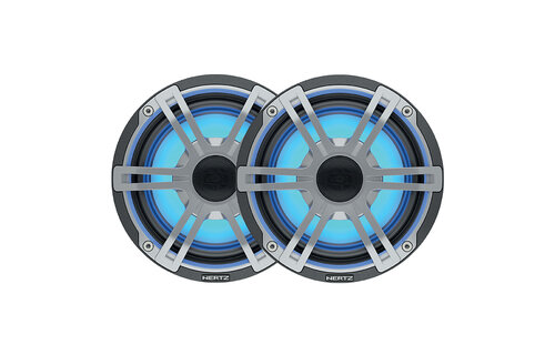 Hertz - HEX 6.5 S-LD-G - 6.5" Marine Sport coax speakers | Grijs (RGB led), set van 2