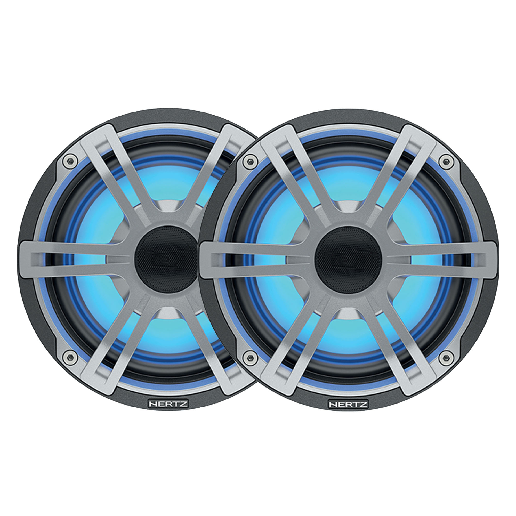Hertz - HEX 6.5 S-LD-G - 6.5" Marine Sport coax speakers | Grijs (RGB led), set van 2