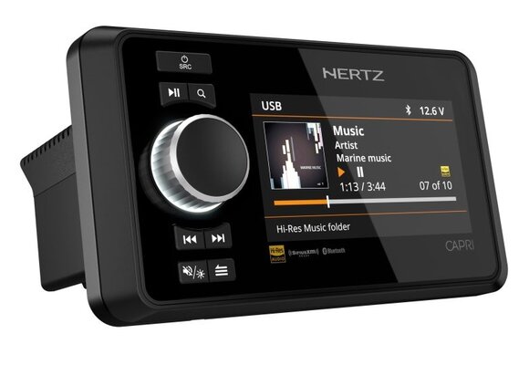 Hertz CAPRI H100 - FM/USB/BT/NMEA2000 4x70 Watt, 4 zones