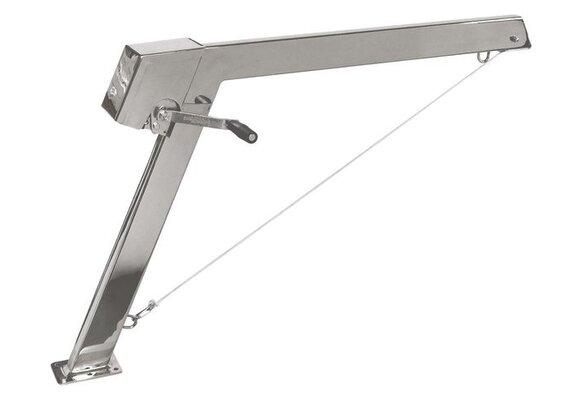 RVS Davit met vaste arm