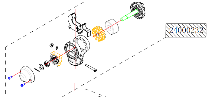 Reparatiesetje handgreep Osapian 55lbs