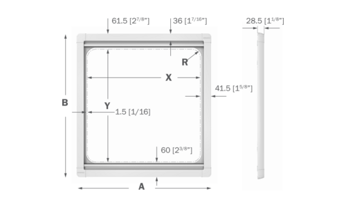 Dometic Oceanair Skyscreen opbouw rolgordijn met hor wit