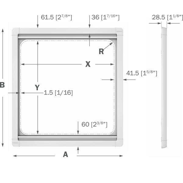 Dometic Oceanair Skyscreen opbouw rolgordijn met hor wit