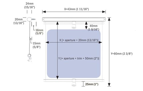 Dometic Oceanair Portshade rolgordijn zilver