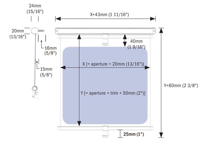 Dometic Oceanair Portshade rolgordijn zilver