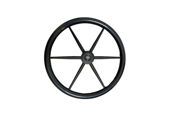 Stuurwiel carbon look zwarte spaak