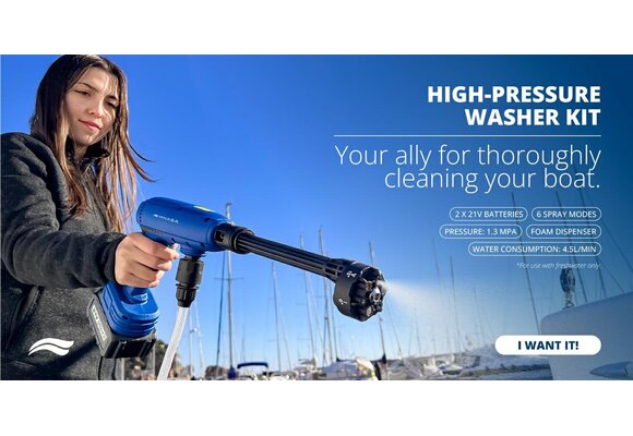 Waterdruk pistool voor dekwas met accu