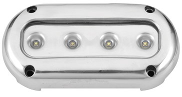 LED RVS 316 onderwaterverlichting, opbouw, 68LM, blauw, IP68