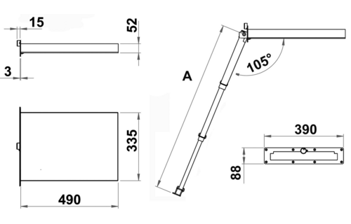 Telescopische zwemtrap "Eccentrica in cassette 4 tredes"