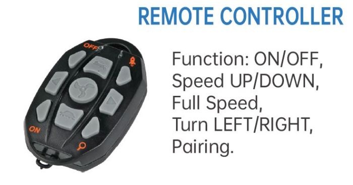 Elektrische trolling motor Cayman B / 55 Lbs zwart