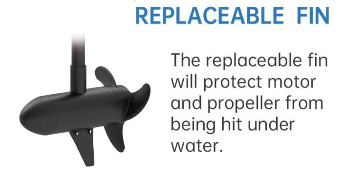 Elektrische trolling motor Cayman B / 55 Lbs zwart