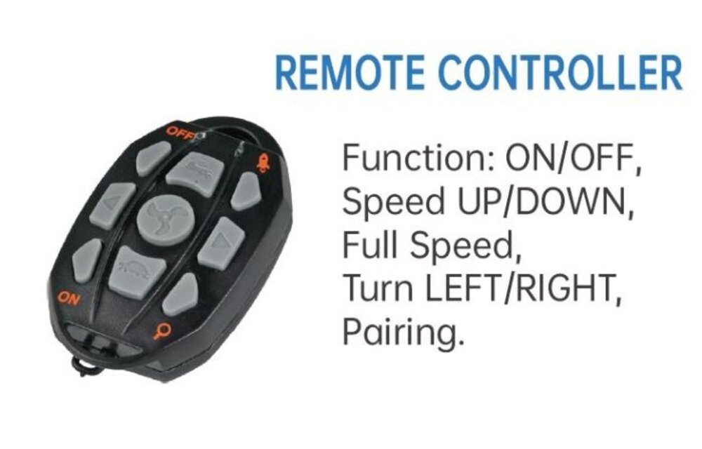 Elektrische trolling motor Cayman B / 80 Lbs zwart