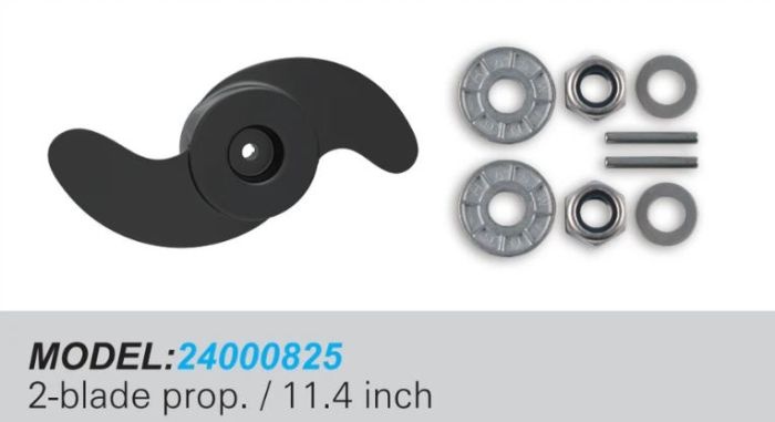 Propeller 2-blads / 11.4 inch voor Cayman 80/120 lbs