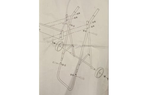 Buitenboordmotor trolley met PU-wielen tot 40 kg