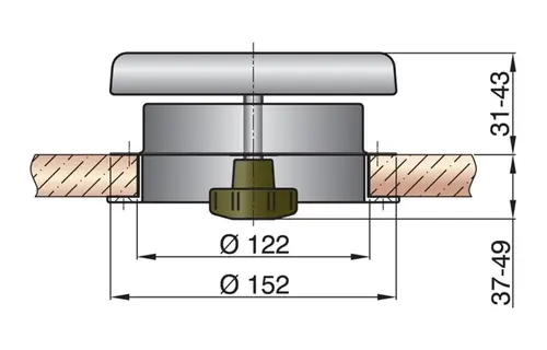 Vetus RVS Dekventilator Paddestoel