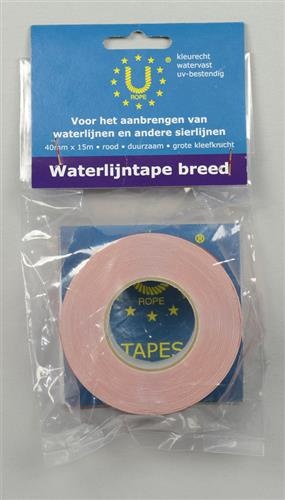 Waterlijntape 40 mm x 15 m rood