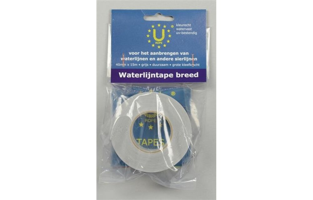 Waterlijntape 40 mm x 15 m grijs