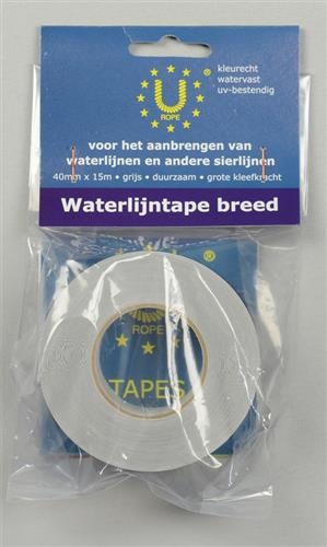 Waterlijntape 40 mm x 15 m grijs