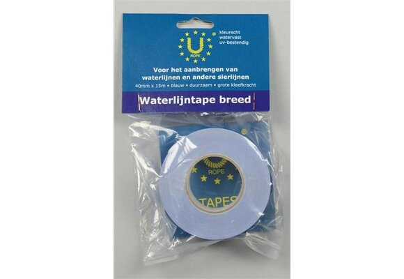 Waterlijntape 40 mm x 15 m blauw